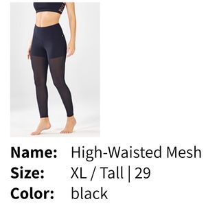 Fabletics High-Waisted Mesh Leggings